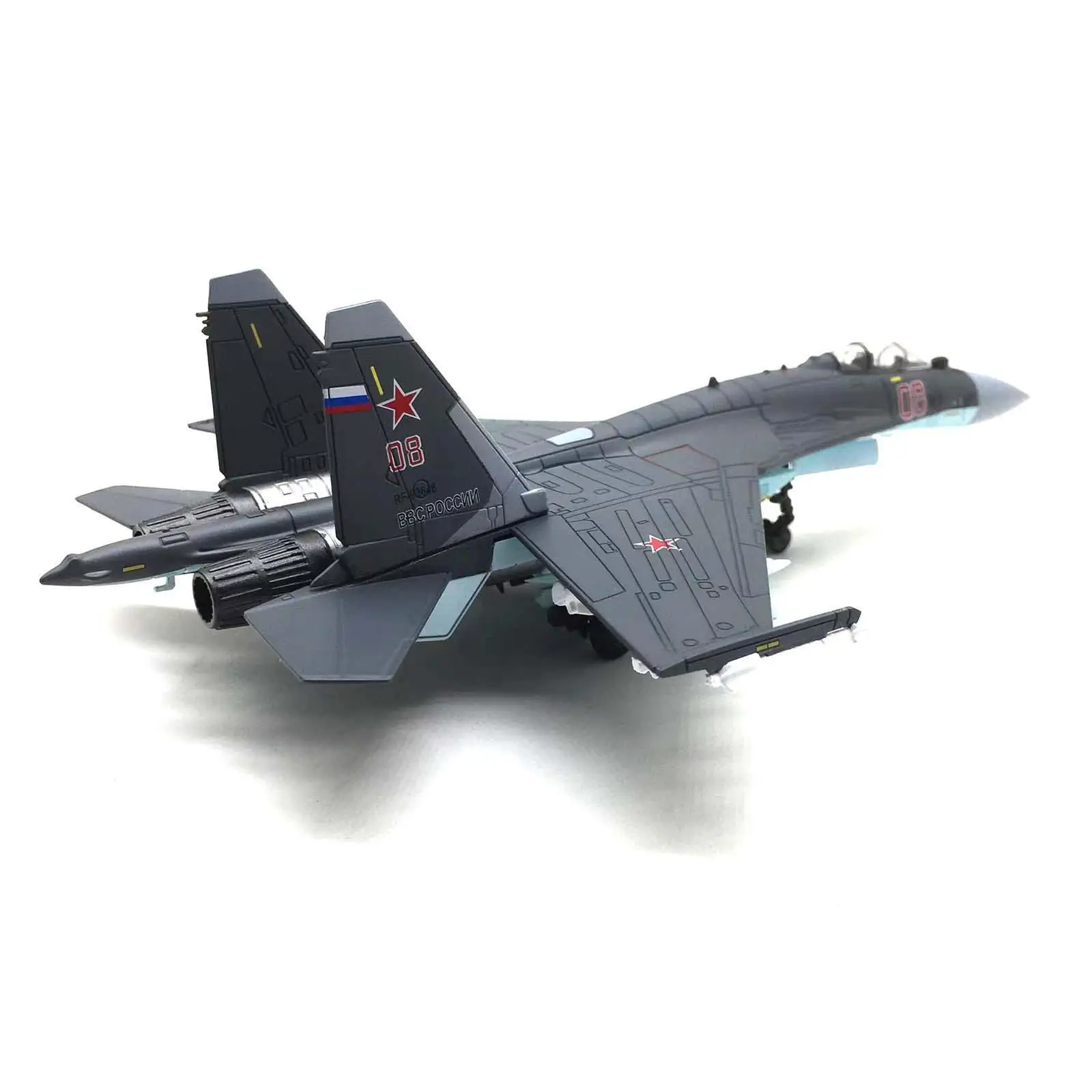 1/100 Alloy Russian Plane Model SU-35 Diecast Plane for Shelf Bedroom Decor