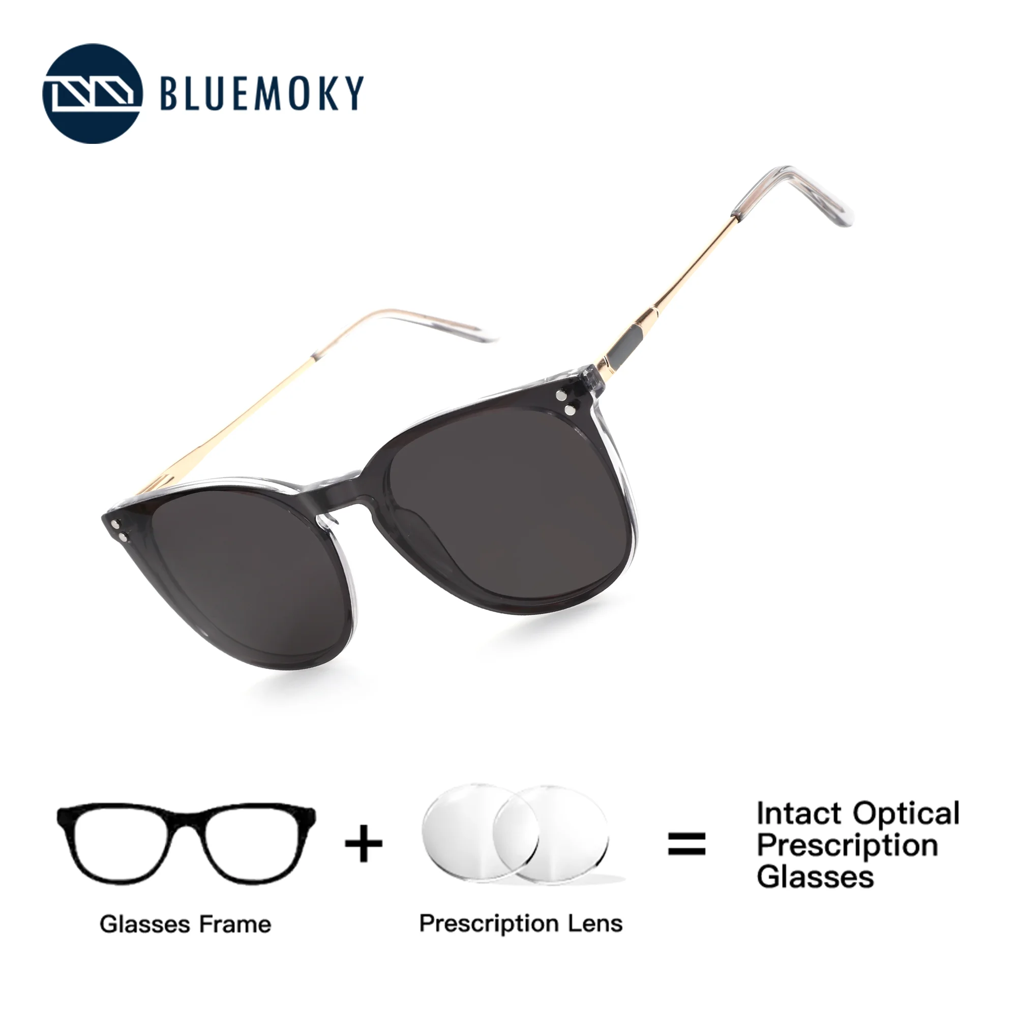 

BLUEMOKY Acetate Butterfly Prescription Eyeglasses Anti Blue Light Women's Clip-on Eyewear UV400 Myopia Glasses for Woman