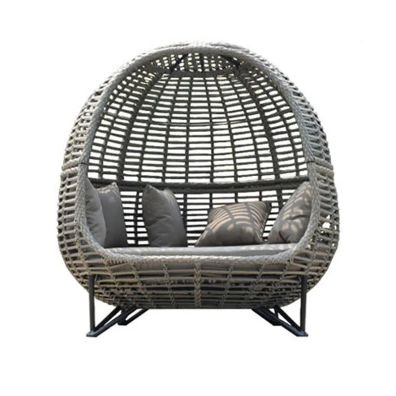 

Outdoor leisure rattan bed, villa pool courtyard, beach round bed