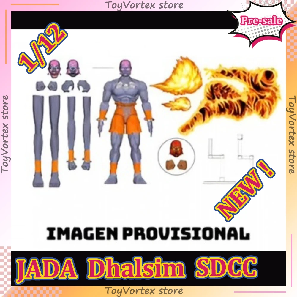 

NEW JADA TOYS Dhalsim SDCC 1/12 Anime Action Figure Statue JADA Dhalsim Street Fighter Model Toy Collection Model Doll Toy Gifts