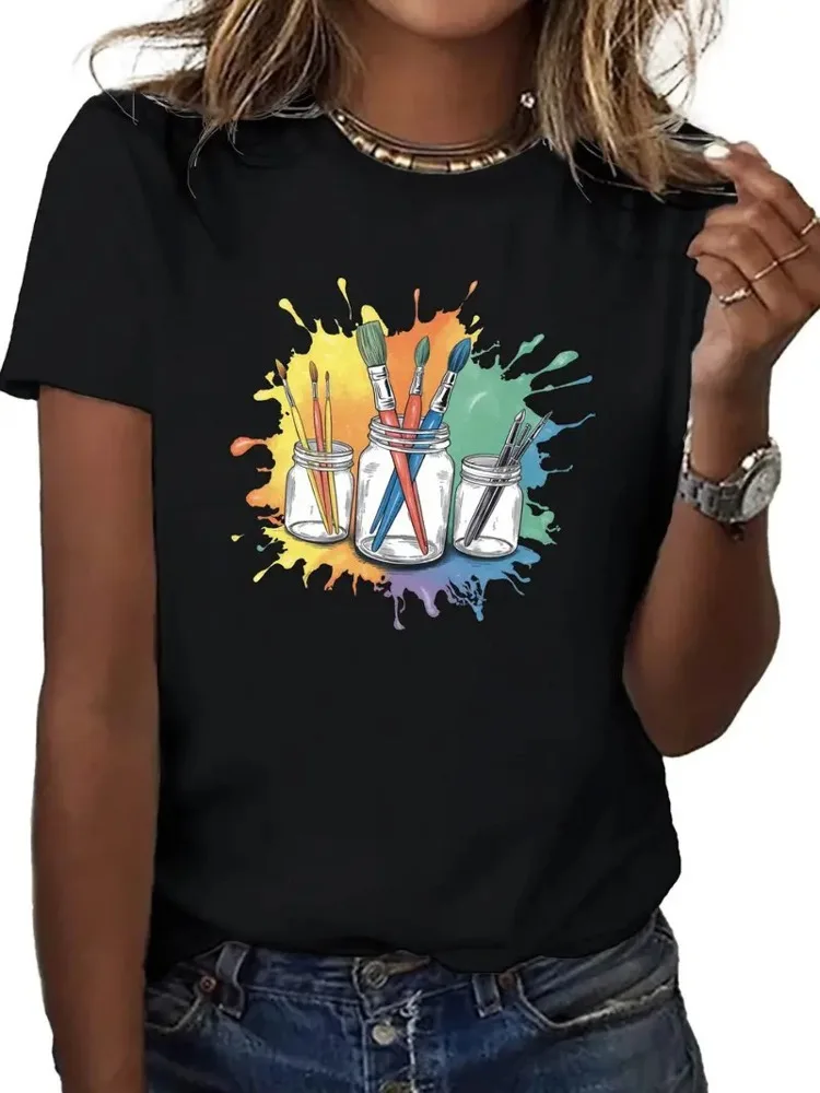 

Vitality Art studio - casual Short Sleeve Women s Top Fashion for Everyday Wear in All Seasons