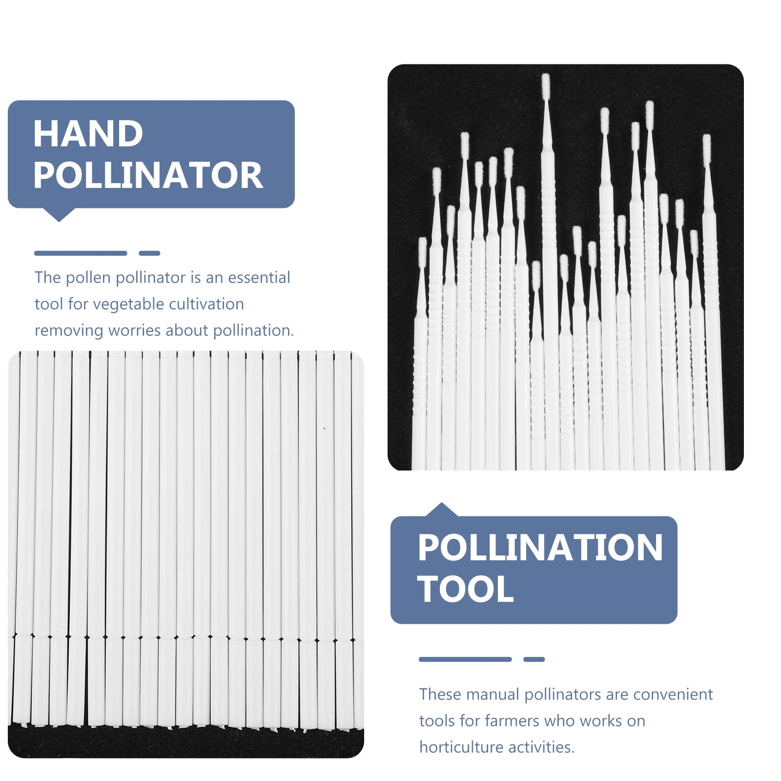 

20pcs Tomato Pollinator Tool Manual Pollinating For Vegetables Eggplants Peppers Garden Supplies Pollinator Pen Fruit Tree