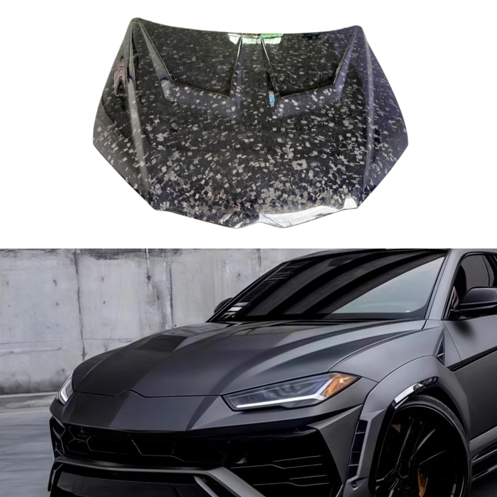For URUS Upgrade 1016 Style Forged Carbon Fiber Engine Hood Body Kit Customized Car Lightweight Kit Car Supplies