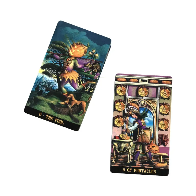 Hot Sale Lantern Tarot Oracle Card For Entertainment Fate Prophecy Divination Family Party Tarot 78 Card Deck PDF Guide