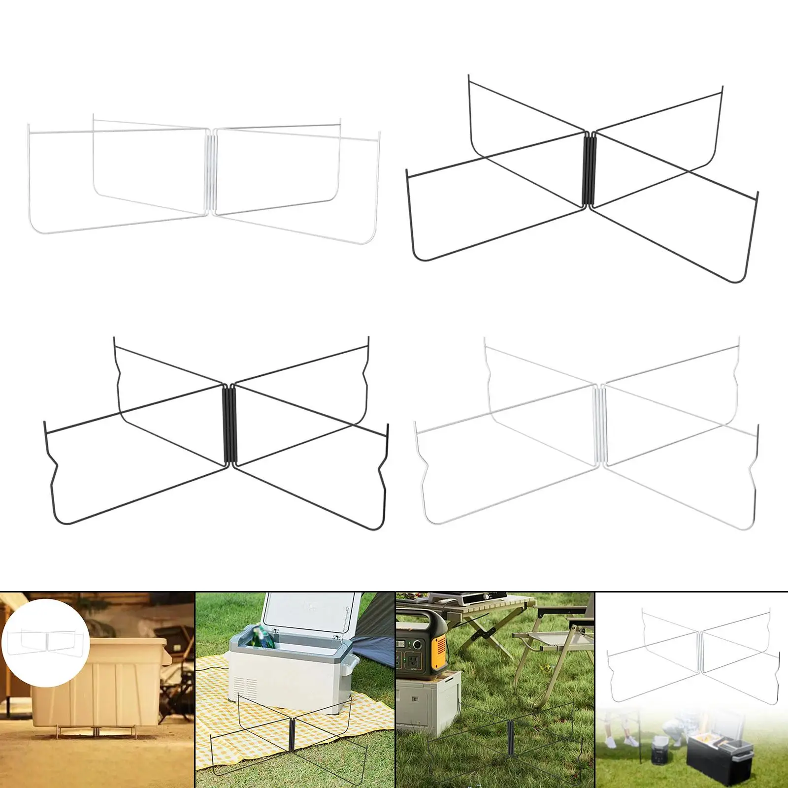 حامل ثلج قابل للطي يدعم رف تخزين من الفولاذ المقاوم للصدأ للأنشطة الخارجية