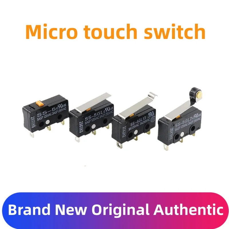 Micro interruptor táctil SS-5 SS-5GL SS-5GL2 SS-5GL13 DC-5V 160mA original 3 pines IP40 microinterruptor de viaje SS-5