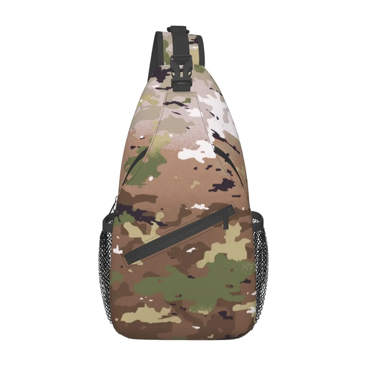 OCP Army Camouflage Small Sling Bag Chest Crossbody Shoulder Sling Backpack Outdoor Hiking Daypacks Camo Casual Bag