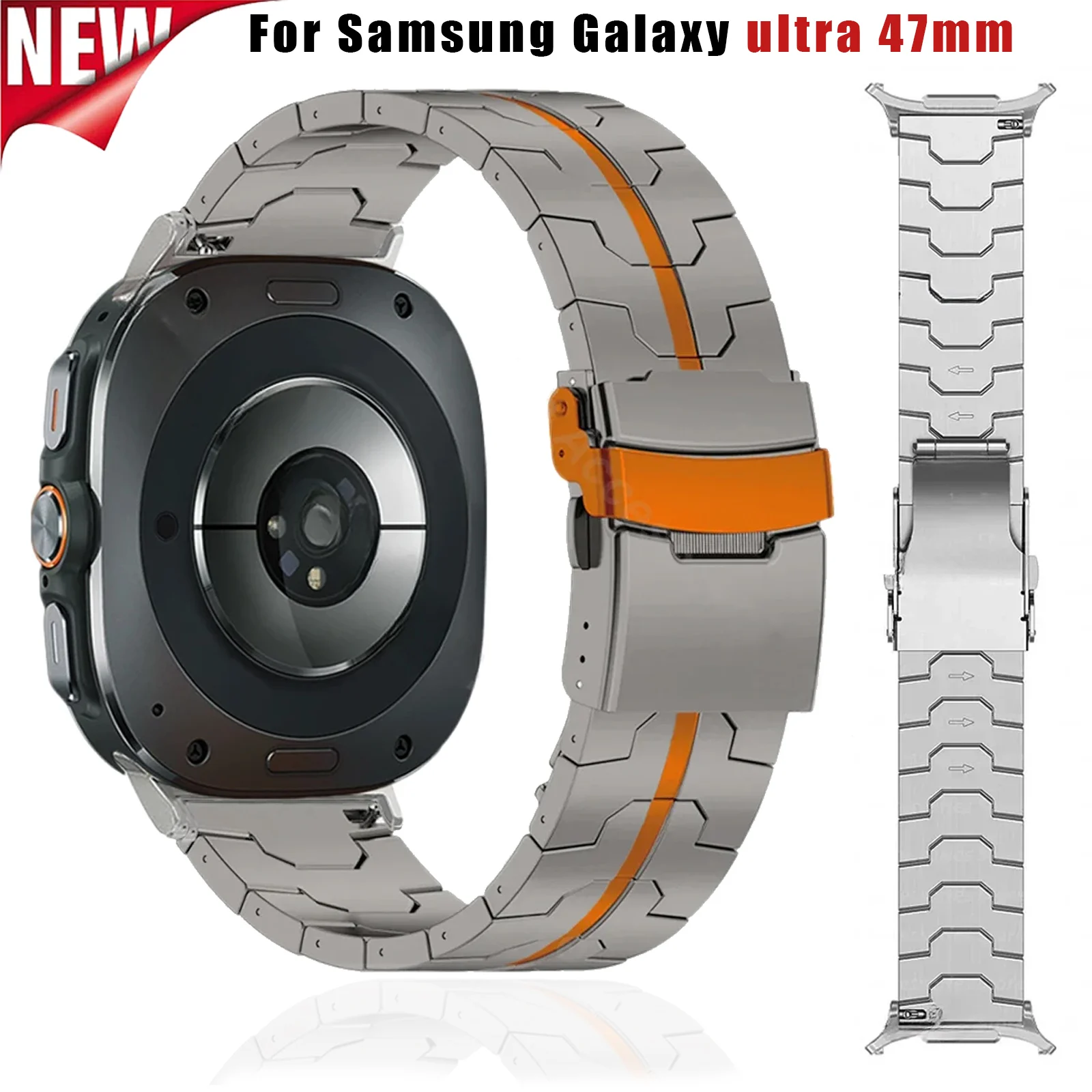 Cinturino in metallo di titanio di lusso per Samsung Galaxy Watch Ultra 47mm 47 No gap cinturino da uomo Quick Fit per bracciale SAMSUNG GALAXY ULTRA