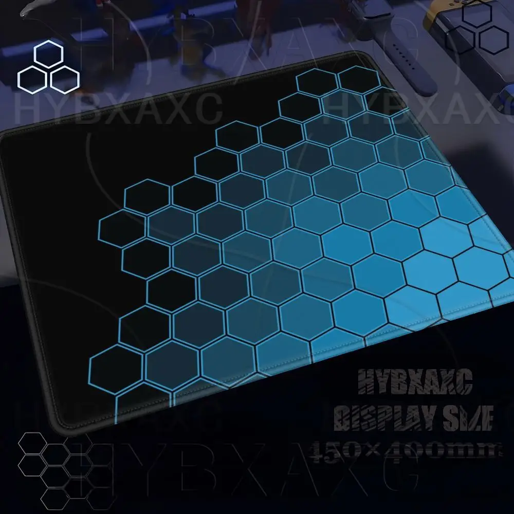 Geometric Hexagonal Mouse Pad Multiple Sizes Large Square Computer Office Game Table Mat Simple Hexagon Rubber Anti-slip Deskmat