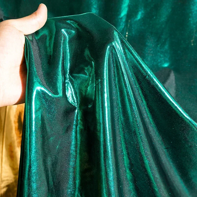 

Metallic Luster Elastic Soft Fabric Half Skirt Dance Costume Performance Costume Wedding Decoration Fabric