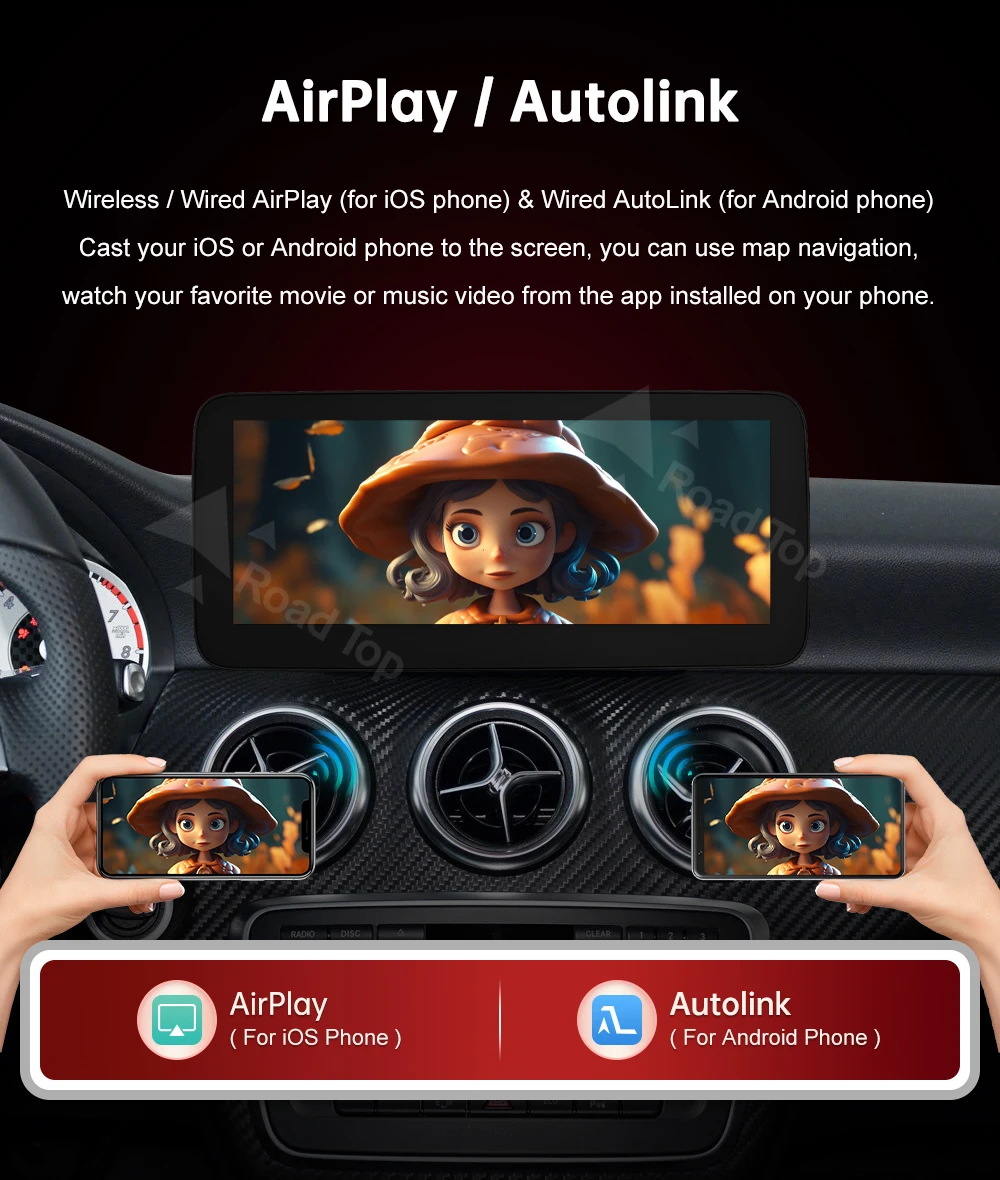 DE 12.3 Ultradünner Linux-Bildschirm für Mercedes-Benz A W176 B W246 CLA GLA Klasse 2013-2015 NTG4.5 Auto-Touchscreen, Unterstützt Kabelloses CarPlay, Android Auto, Mirrorlink, Behält OEM-Funktionen bei – Detail 11