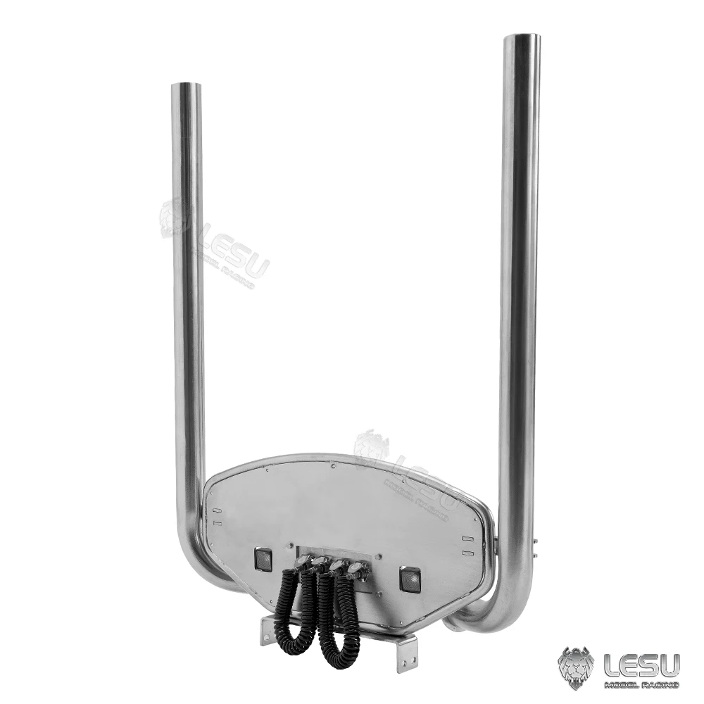 LESU 1/14 Truck Exhaust Pipe Assembly Hollow Double Chimney R620 R470 R730 770S