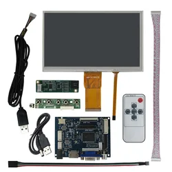 Pantalla LCD de 7 pulgadas, 1024x600, Compatible con HDMI, placa de Control de controlador VGA AV, pantalla táctil digitalizadora para Monitor de PC Raspberry Pi