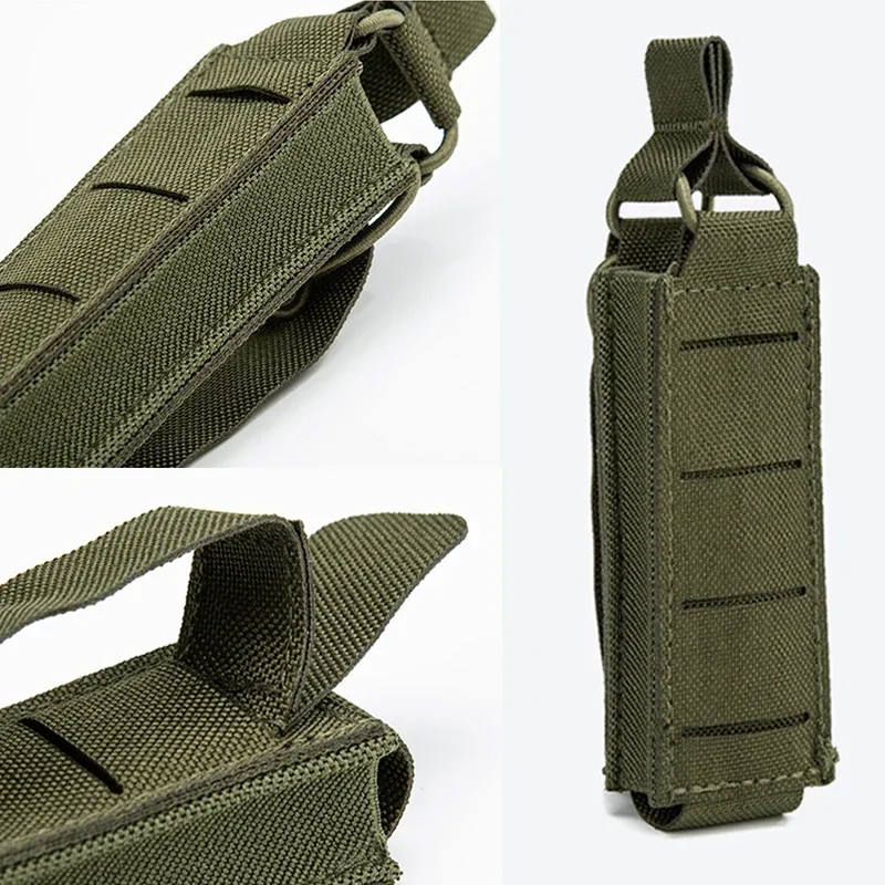 Tactische 9mm Pistool Tijdschrift Pouch Speelgoed Pistool Molle Enkele Mag Carrier Holster Outdoor Jacht Zaklamp Zaklamp Houder EDC Gereedschapstas