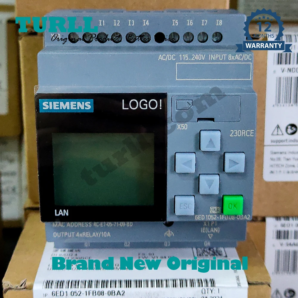 SIEMENS PLC logo 8, 6ED1052-1MD08/1CC08/1FB08/1HB08/0BA2, 6ED1055-1FB00/1MB00/1MA00/1MM00/1NB10/1FB10-0BA2, Original Nuevo