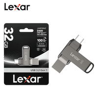 Lexar Jumpdrive D400 tYPE-C USB3.2 GEN1 Flash Memory Stick 32GB 64GB 128GB 256GB USB 100MB/s Reading Speed Pendrive for PC Phone