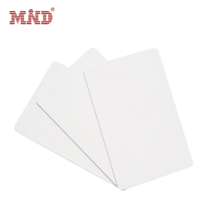 

100pcs ordinary PVC blank card support magnetic stripe white card contact inkjet rfid card customized