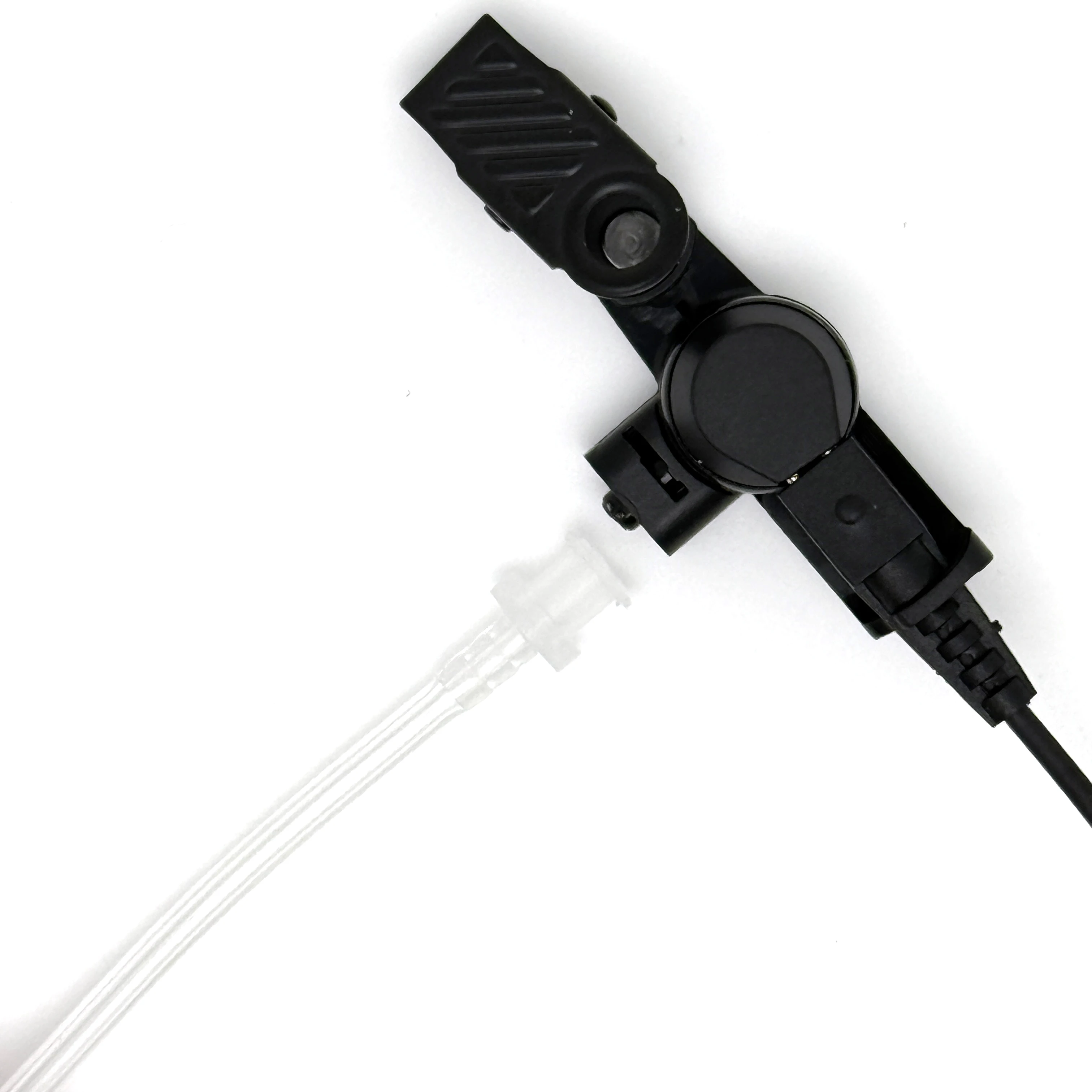 3.5mm Listen Only Earpiece Compatible with Speaker Mic Acoustic Tube Receive Only Headset with 3 Earmolds for Police Security Us