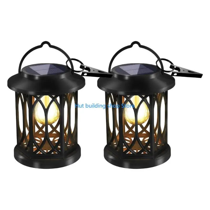 T21C Outdoor Garden Landscape Lamp Waterproof Solar Flame Hanging Lamp For Street Yard Pathway Lighting Decoration Enduring