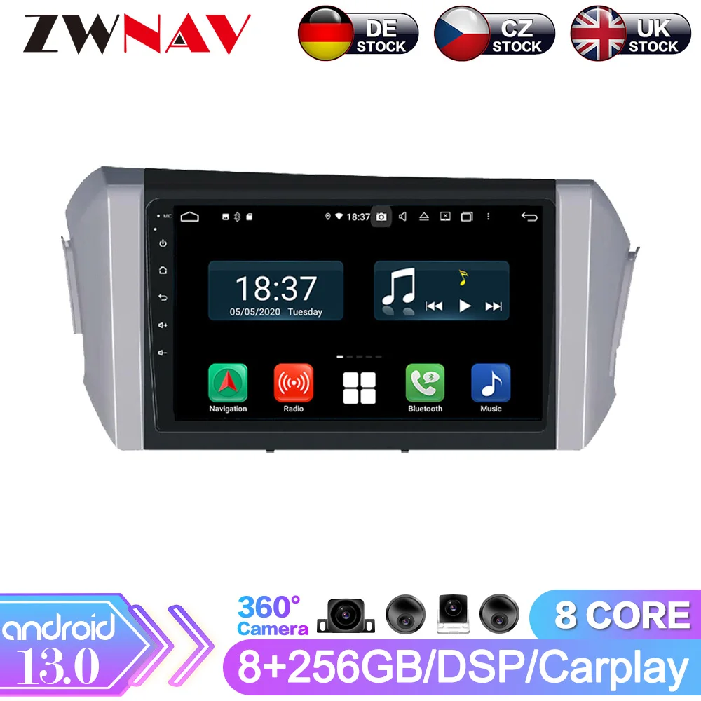 ZWNAV For Toyota INNOVA 2015 2016 2017 2018 car multimedia radio player head unit SWC FM BT WIFI Android 13.0  bluetooth GPS