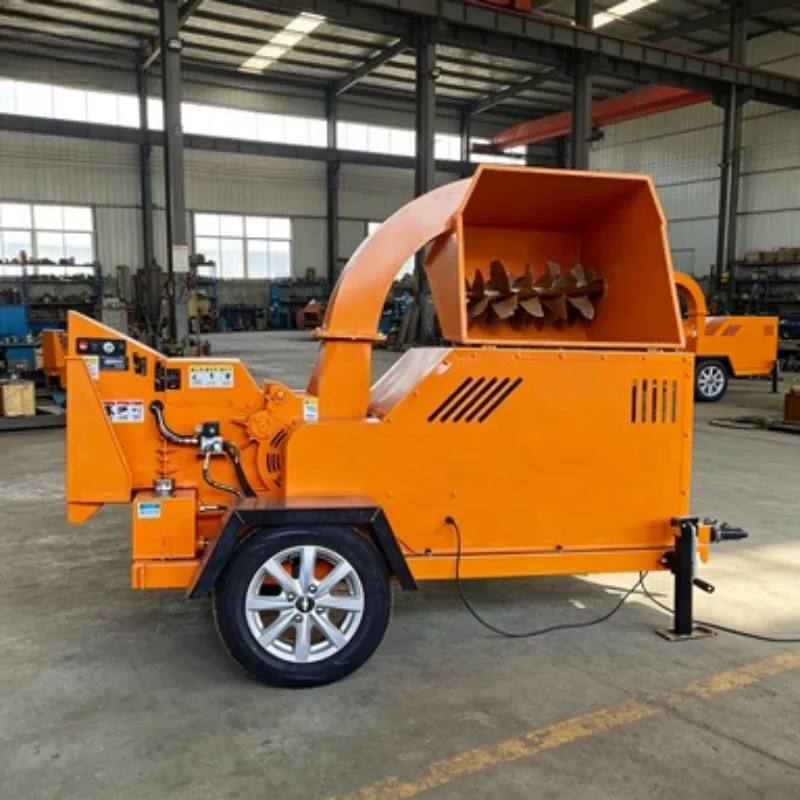 102hp Diesel Wood Chipper Shredder Machine Heavy Duty Drum Wood Chipper Hydraulic Feeding for Large Scale Wood Chipping Work  