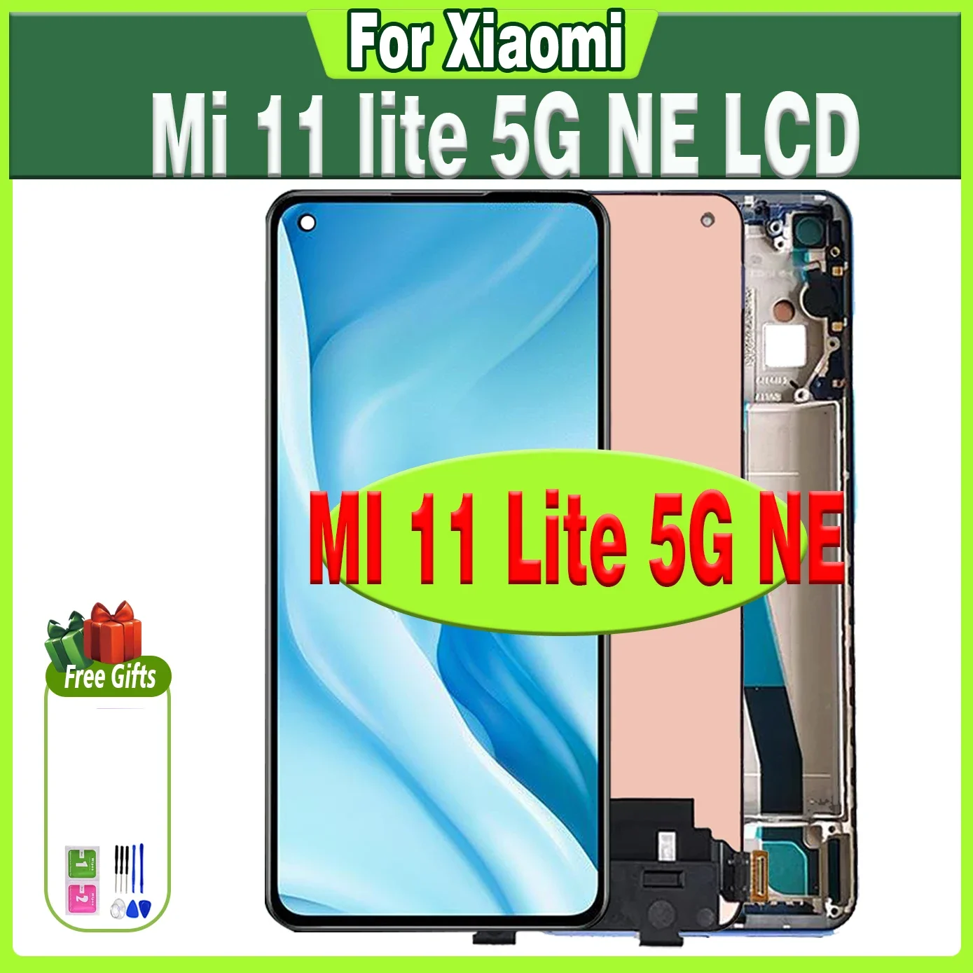 

6.55" AMOLED For Xiaomi Mi 11 Lite 5G NE LCD Screen For 2109119DG 2107119DC 2109119DI Display Digitizer Repair Parts