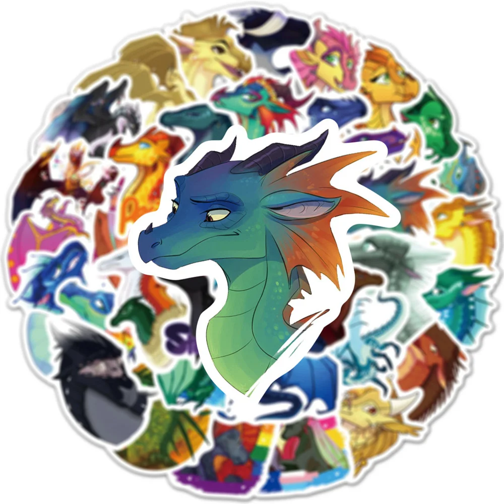 Autocollant de dessin animé Dragon volant aile de feu, 550 pièces, boîtier de chariot de voiture étanche, carnet de notes, tasse d'eau de guitare personnalisée