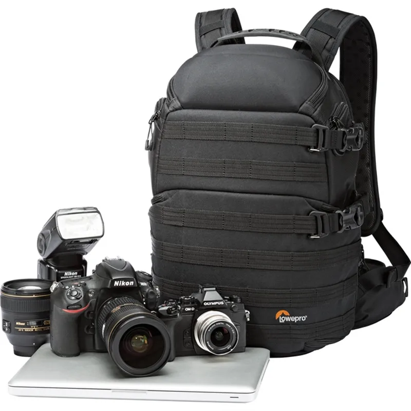 Lowepro-bolsa protectora para cámara DSLR, mochila para ordenador portátil con cubierta para todo tipo de clima, 350 AW