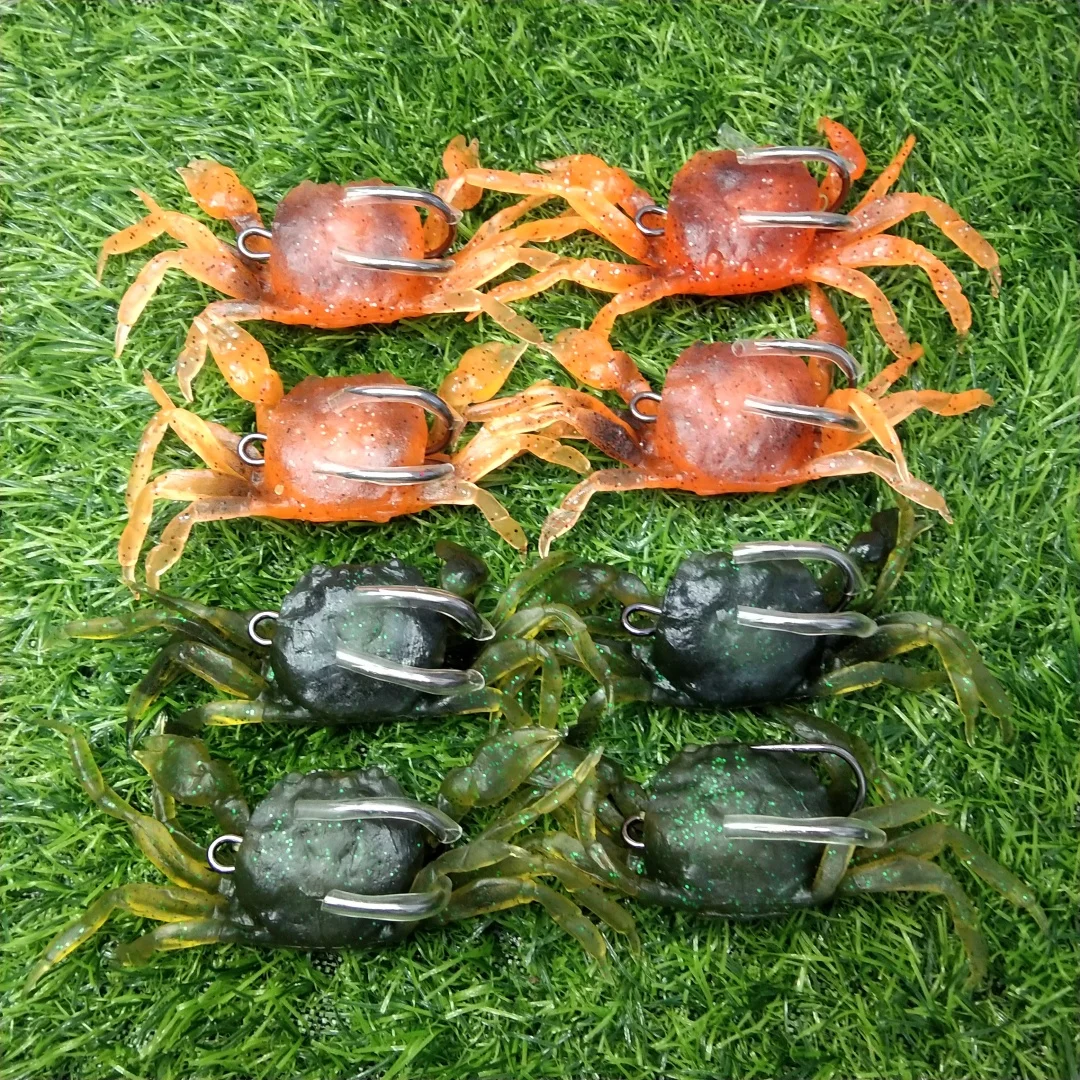 

8pcs 12cm 32g Artificial Crab Lure 3D Simulation Soft Bait With Sharp Hook Perfect for Sea Fishing Outdoor Fishing Accessories