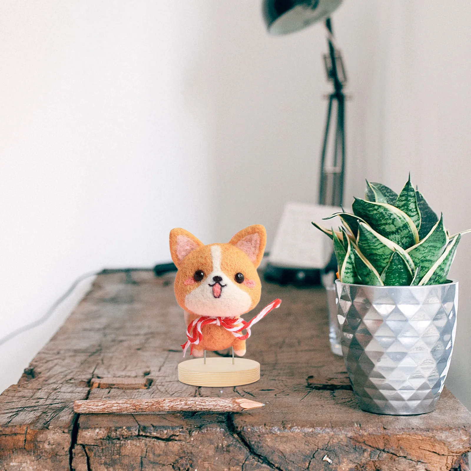 

5Pcs Felt Animal Stand Wooden Base for Finished Felting Small Size Easy to Use Gift for Craft Lovers Showcase