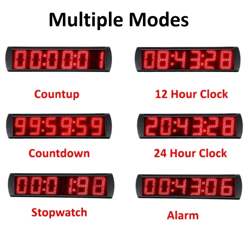 Picture 4: GS6T-5R Single Sided 5 Inch Led Electronic Stopwatch Countdown Timer Digital Running Swimming Race Timing Countup Clock