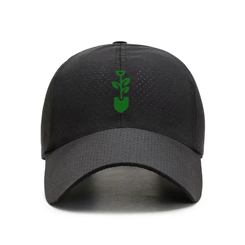 Botanical Leaf Graphic Quick Dry Baseball Cap Breathable Adjustable Sun Hat