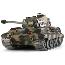 Heng Long rc tanks 1/16 German King Tiger tank Model(Metal Road Wheel & Sprocket wheel & Gun canal)(360°Rotating Turret)