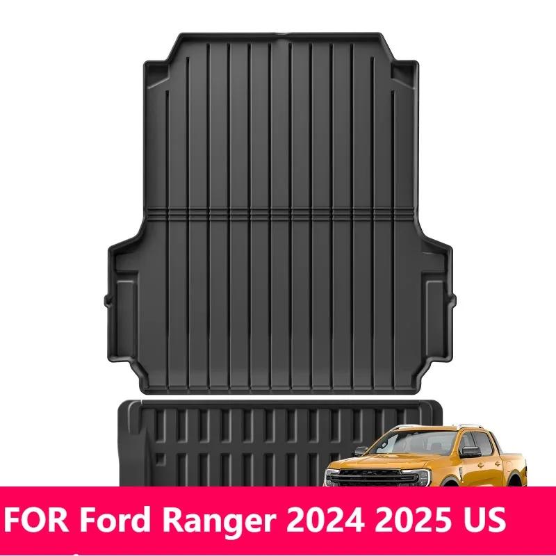 

For Ford Ranger 2024 2025 US Version 5FT Truck Bed Mat Liner TPE Black Protection