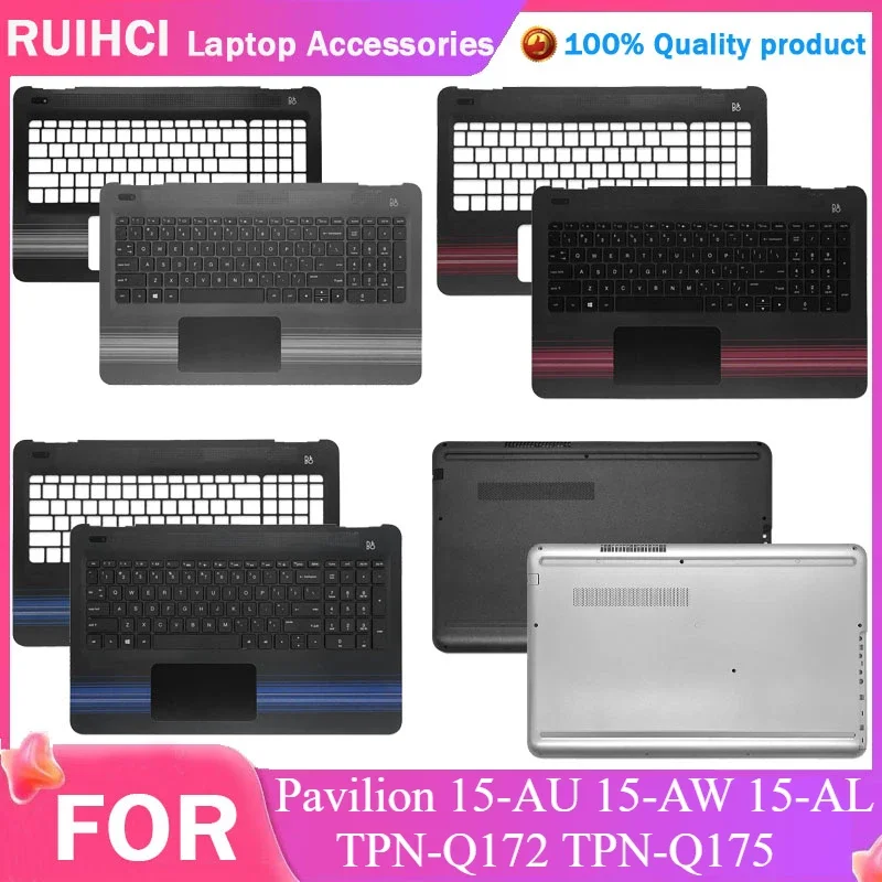 

New Laptop Palmrest Upper Top Case/Bottom Base Cover Keyboard No/With Backlight For HP Pavilion 15-AU 15-AW 15-AL TPN-Q172 Q175