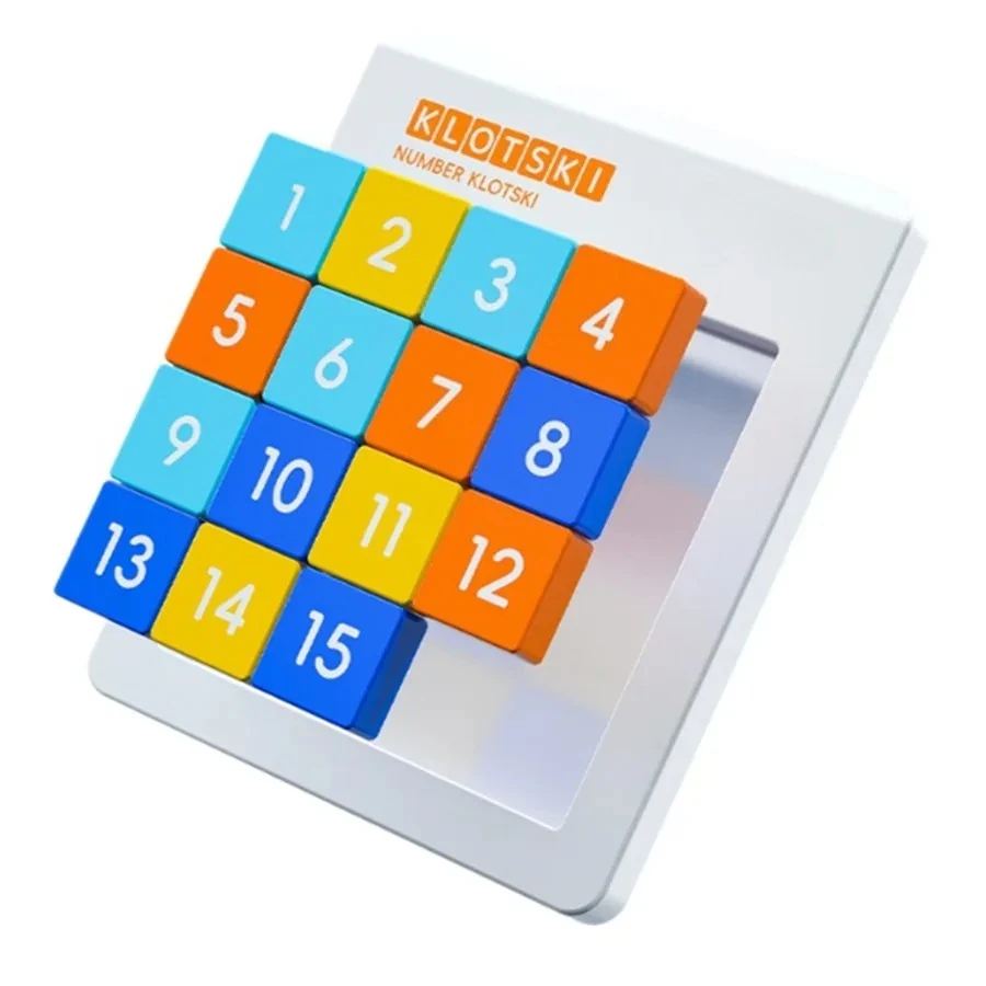 Numéro Klotski 4x4 Macaron vitesse magnétique bloc coulissant jeu éducatif Puzzle jouet testeur de cerveau pour enfants enfants cadeau d'anniversaire