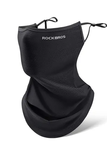 ROCKBROS Summer Ice Silk Cycling Face Mask Breathable Anti-UV  Bike Face Neck Cover Bandana MTB Road Sports Hanging Ear Scarf