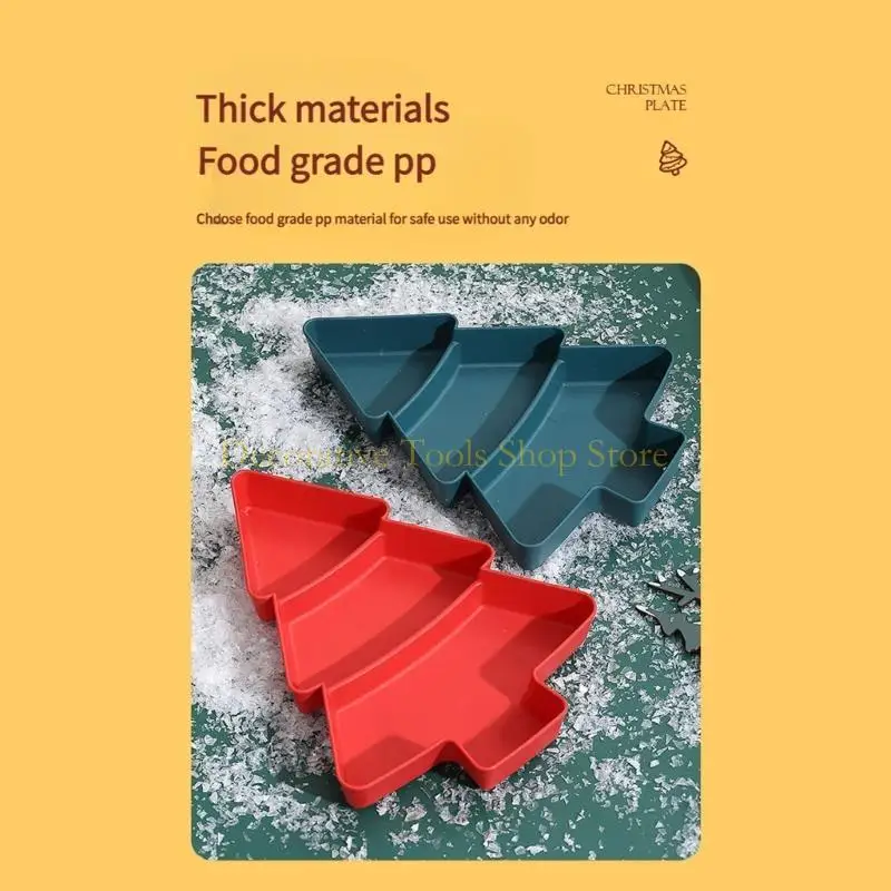 Plato para servir con temática navideña QX2E, para aperitivos, decoraciones para fiestas frutos secos