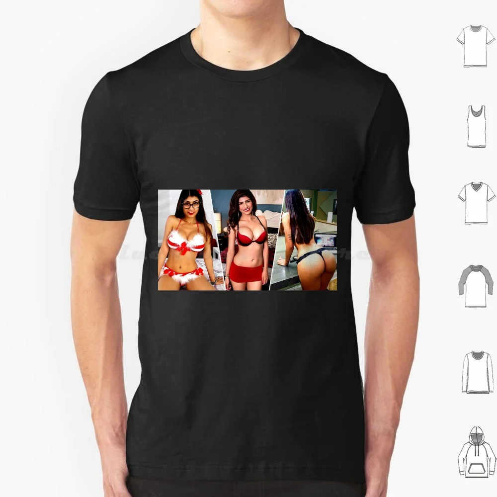 Ass Mia Khalifa T Shirt 6xl Cotton Cool Tee Mia Mia Khalifa Lunch Funny Laugh Laughing Sandwich Hands Both Hands Holding From