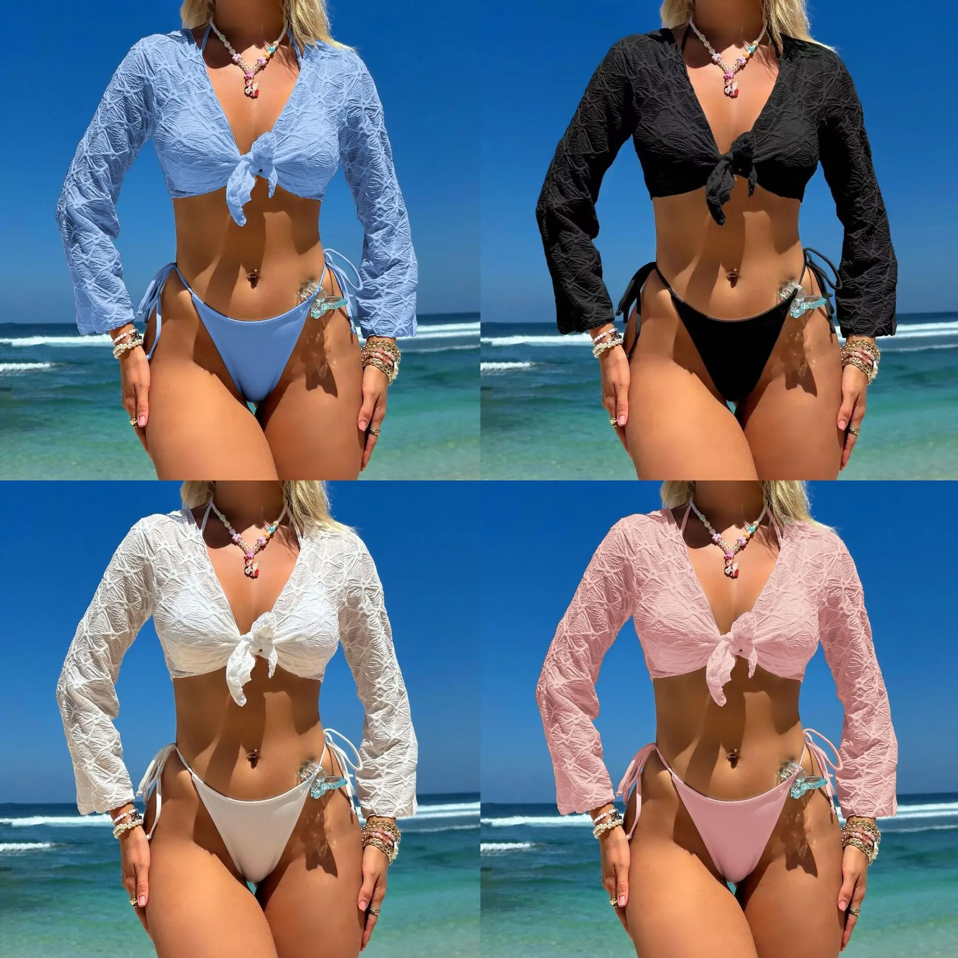 

New Special Mesh Three-piece Swimsuit Sexy Bikini