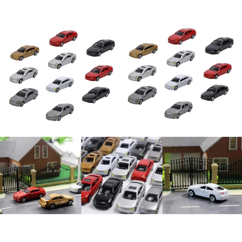 20 Pieces HO Scale Model Car :87 Building Train Architecture Layout