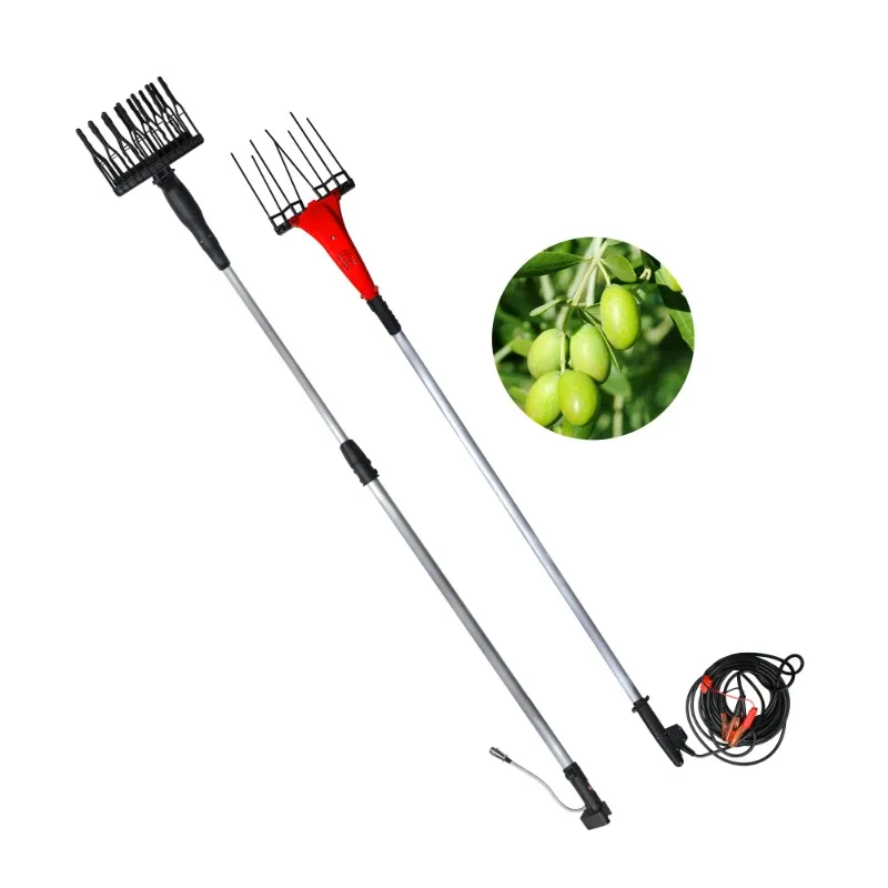 Cosechadora de aceitunas eléctrica con componentes de motor central de nuevo diseño.