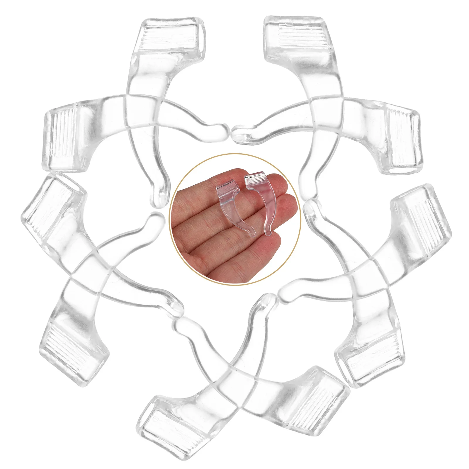 

10Pairs Eyeglasses Silicone Anti-Skid Ear Pads Transparent Fit 5Mm Glasses Non-Slip Comfortable for Running Exercise