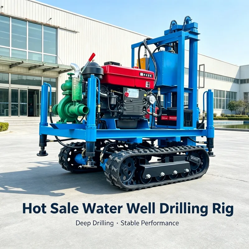 Customized 22‑25 HP Crawler Water Well Drilling Rig, Small Diesel Hydraulic Agricultural Well Drilling Equipment