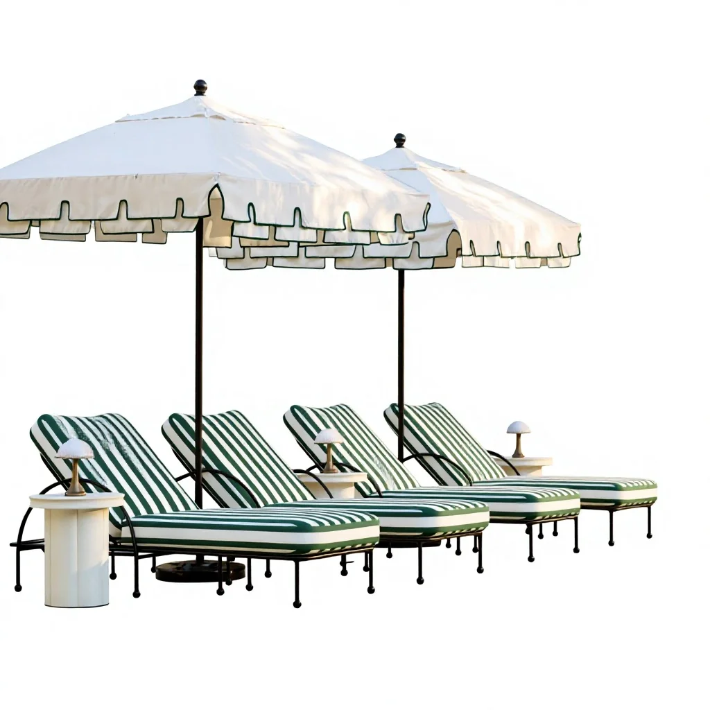&Aluminum Metal Waterproof Foldable Day Bed Lounge Set Eco-Friendly Cushions Hotel Outdoor Swimming