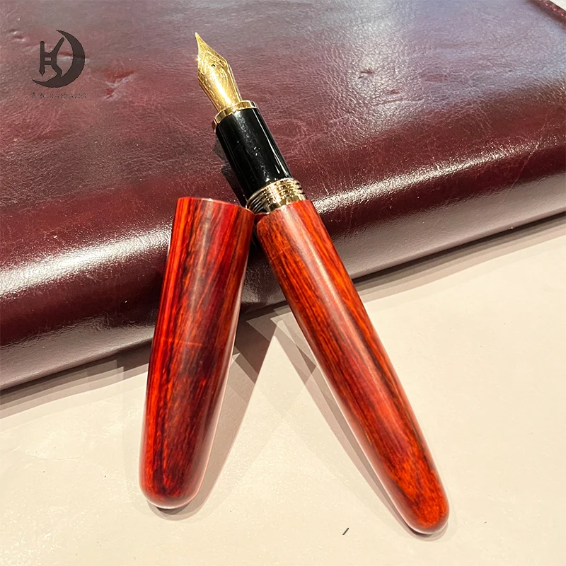 Sandalwood/walnut Calligraphy Ink Pen,Corporate Souvenir Elegant Business Fountain Pen for Men Women