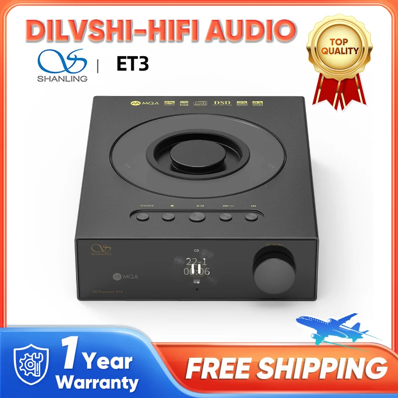 

SHANLING ET3 CD Transport Player Full-Featured Digital Turntable ET3 MQA-CD Audio Player