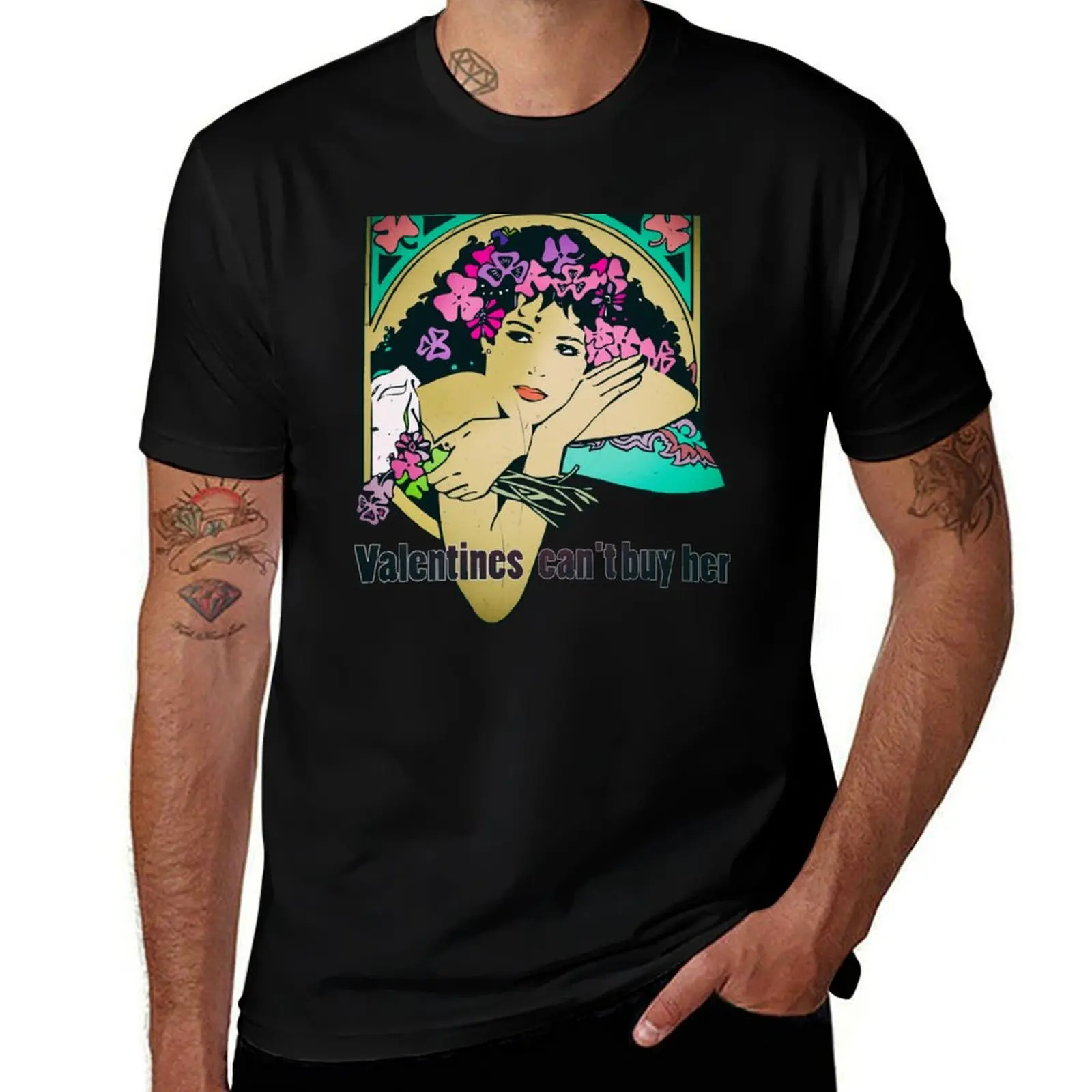 Bob Dylan Lyrics Music Inspired Vintage Girl Art T-Shirt Stretch Fabric Comfort T-Shirt