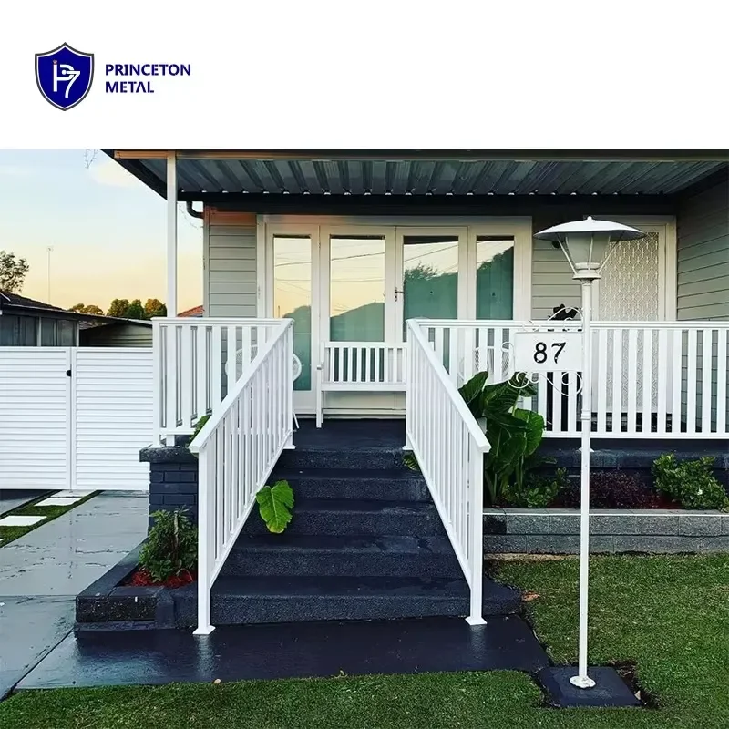 Modern Design Powder-Coated Aluminum Railing for Deck Stair & Balcony Outdoor Use Factory-Supplied RALings