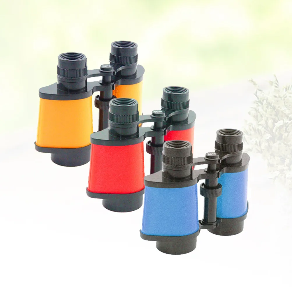 4Pcs Plastic Kids Binoculars Telescope Educational Science Tool for Nature Exploration Outdoor Learning Assorted Colors Yellow